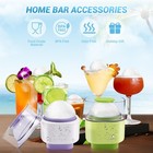 Round Ice Cube Molds   Sphere Ice Ball Maker Tray With Lid For Whiskey   Cocktai