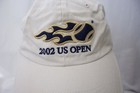 Vintage 2002 Fila Us Open Tennis Embroidered Tan Stretch Strapback Hat Cap