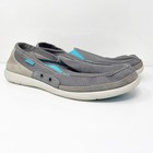 Crocs Mens Walu 14392 Gray Round Toe Slip On Loafer Shoes Size 11