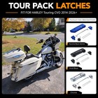 Vivid Black Tour Pack Latch Lock Kit With Keys For Harley Touring 2014-2026
