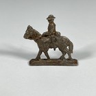 Antique Wwi Grey Klip Armies Cast Iron Toy Soldier Cavalry Horse Rider