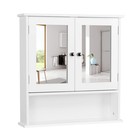Bathroom Wall Mount Medicine Cabinet W adjustable Shelves   2 Mirror Door