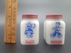 Vintage Milk Glass Salt   Pepper Shakers  Dutch Boy And Girl