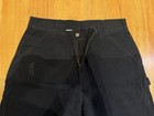 Carhartt B11 Blk Men s Black Cotton Canvas Work Pants 34x36 Construction