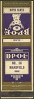 Bpoe 56 Early   Elks Club   Matchbook Cover Mansfield  Oh Ohio