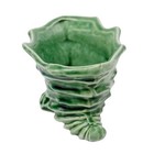 Vintage Mccoy Pottery Green Cornucopia Single Planter 1950s Mid Century Decor