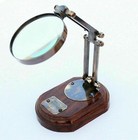 Table Top Magnifying Glass Desk Brass Magnifier 12  Antique Nautical Gift