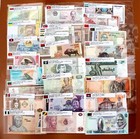 Lots 50 Different World  Foreign 26 Country Banknotes Unc Collections Learn Gift