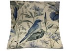 Chinoiserie Blue Bird Floral Botanical Linen Throw Pillow Cover Home Decor 18   