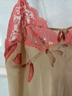 Vintage Victorias Secret Slip Dress Nude Coral Lace Flowers Large