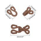 12pcs Sewing Hooks And Eye Polyester Covered Brown 23mm Length