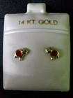 14k Gold Fancy Baby Earrings Screw Back Brand New