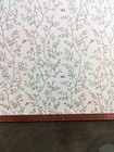 Dollhouse Wallpaper Brodnax Green   Cream Leaves  cherry Blossom  1 12 Scale