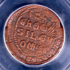Byzantine Anonymous Follis Christ Pantocrator Icg Genuine Bronze Coin        