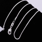 Men women s 925 Sterling Silver Tarnish-free Italian Snake Chain Necklace 16-24 