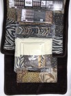 18-piece Leopard Brown Bath Rug Set With Zebra Shower Curtain And Towel Set