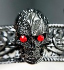 Halloween Skull Crown  Black Skull King Crown  Costume Headdress  Gothic Party