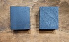 2 Vintage Letterpress Printing Block Wood Stamps Of Old-fashioned Printing Press