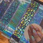 10 Rolls Aurora Nail Foil For Art 3d Clear Foils Laser Colorful