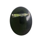 Vintage Mother Of Pearl Abalone Inlay Resin Black Trim Brooch Pin Woman W  Hat