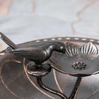 Anso Outdoor Aluminum And Iron Bird Bath  Shiny Copper