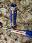 Montegrappa New Espessione Rollerball Pen In Striking Blue Marble  Pristine  
