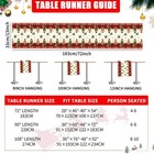 Jobkoo Christmas Table Runner  13x72 Inch Merry 13 X 72 Inch  Red Green 