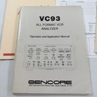 Sencore Vc93 Vcr Analyzer Operation   Application Manual Schematics Parts List