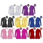Girls Leotard Long Sleeve With Hair Tie Ice Skating Romper Kids Dancewear Jazz