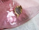 Vintage Fenton Lavender Glass Bell Hand Painted Artist Signed W label-marshall