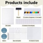 Gel Printing Plate Kit Geometric Printmaking Supplies Includes 5x7 Inch Reusa   