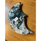 Large Moss Agate Moon Carving