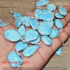 Larimar Gemstone Small Pendant Wholesale Lots 925 Silver Plated Jewelry
