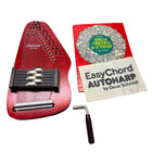 Autoharp By Oscar Schmidt Vintage Red Wooden Easy Chord Musical Instrument