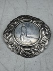 1914 Norway 2 Kroner Silver Coin Brooch Viking Arts Crafts Bunad Jewelry Rare