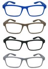 Men Women Fashion Square Rubberized Frame Full Lens Reading Glasses  1 00   4 00
