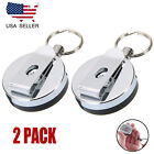 2pcs Steel Wire Rope Elastic Key Chain Retractable Anti Lost Secure Key Chain