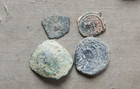 Lot Of 4 Byzantine Bronze Follis Coins Ad830-959