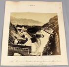 C1875 Albumen Photograph Roman Tanks In Aden Yemen With Town Behind Middle East