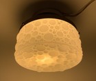 Vintage Mcm Bubble Glass 8    Ceiling Light Fixture White Limburg Tynell 1950s 60s