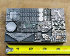 Antique Vtg Letterpress Print Type Ornament Border Design Cut Block Set Lot