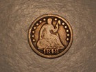 1848 Seated Liberty Dime  large Date  Rare    Attractive 