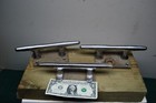 3pc Vintage Nautical Marine Chrome Brass Boat Ship Cleats 10  Old Boat Salvage