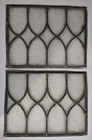Vintage antique Leaded Stained Glass Window Panel Lot Clear frosted 13 5 x 10 5 