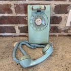 Vintage Bell System General Electric Rotary Dial Wall Phone Turquoise Blue
