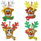 Reindeer Christmas Ornament Craft For Kids - 12 Pack - Updated Edition - Foam