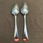 Kirk Stieff Williamsburg Vintage Royal Shell Stainless Steel 2 Pc Serving Spoons