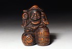 Japanese Antique Netsuke Daikokuten Signed Masamitsu Edo 1603   1868  From Japan