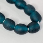 Krobo Recycled Powder Glass Aquamarine Trade Beads