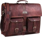 Men s Genuine Goat Leather Shoulder Briefcase Handbag Laptop Messenger Bag